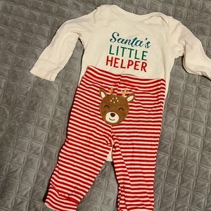 Christmas pajama set reindeer bum